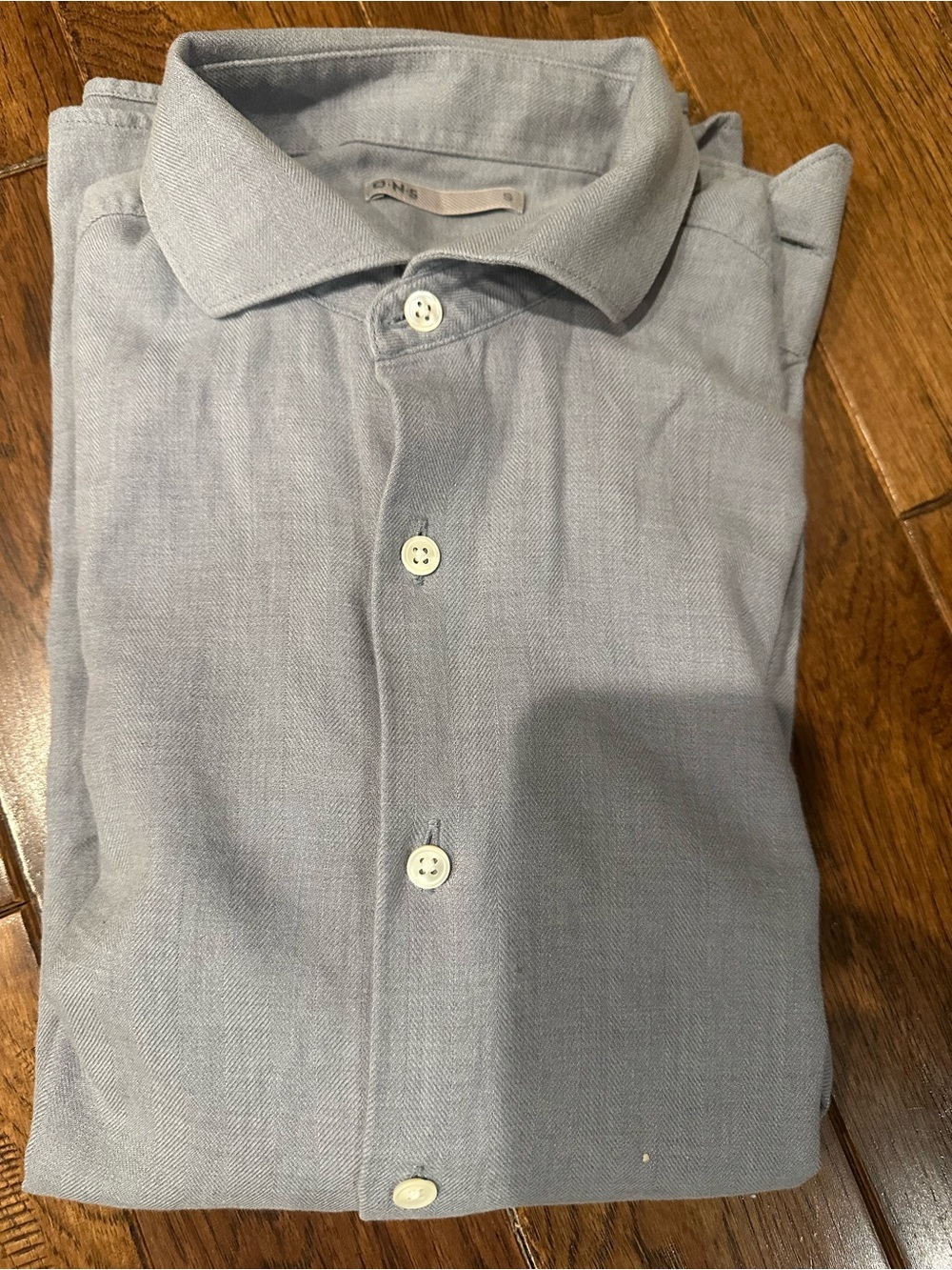 O.N.S Gray Long Sleeve Button-Down Shirt – Size Small – Modern NYC Minimalist